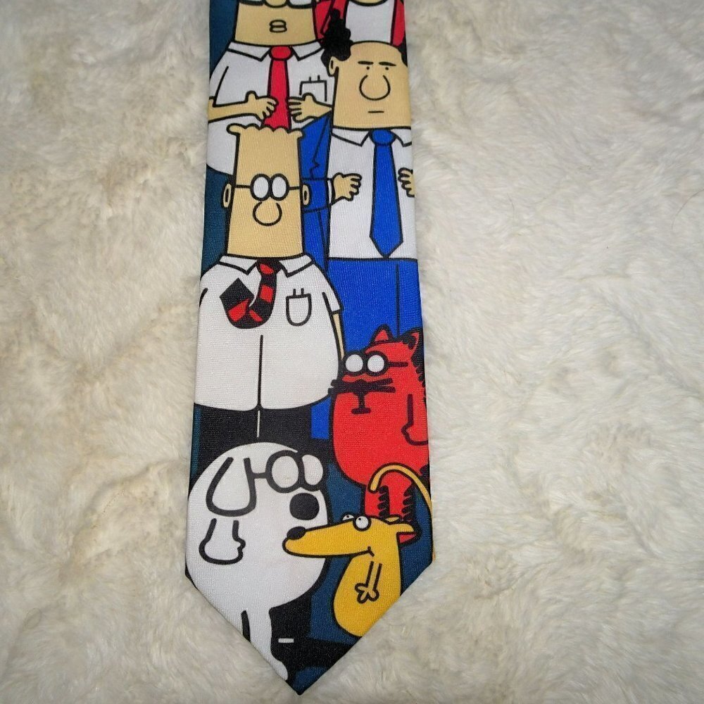 Dilbert and Gang Necktie  56.5" x 3.5"